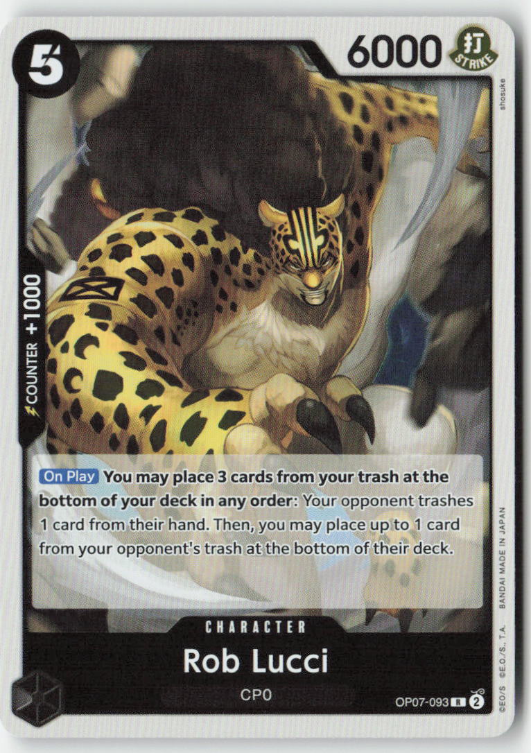 Rob Lucci OP07-093 Foil Rare Lightly Played