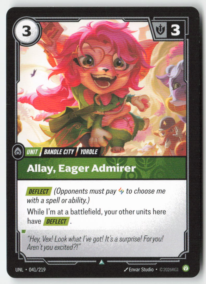 Allay, Eager Admirer #041/219 - Unleashed - Riftbound - Uncommon - Lightly Played