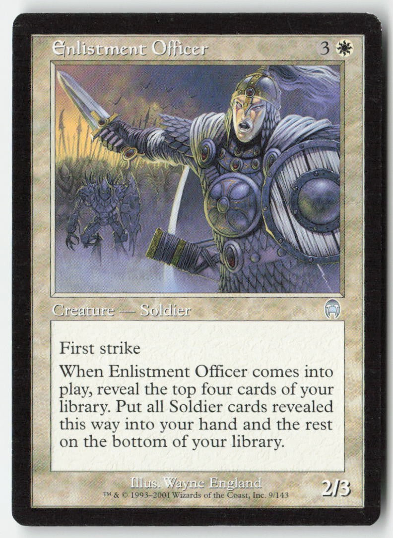 Enlistment Officer APC 9 Uncommon Moderately Played