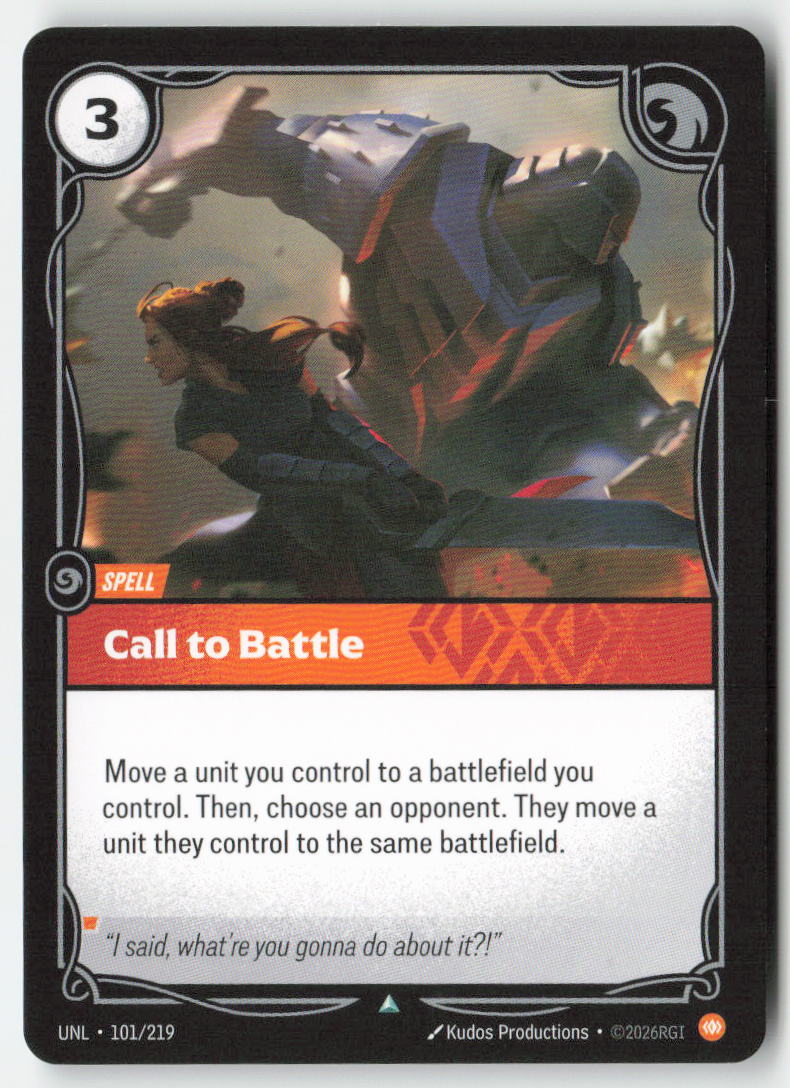 Call to Battle #101/219 - Unleashed - Riftbound - Uncommon - Lightly Played, Front