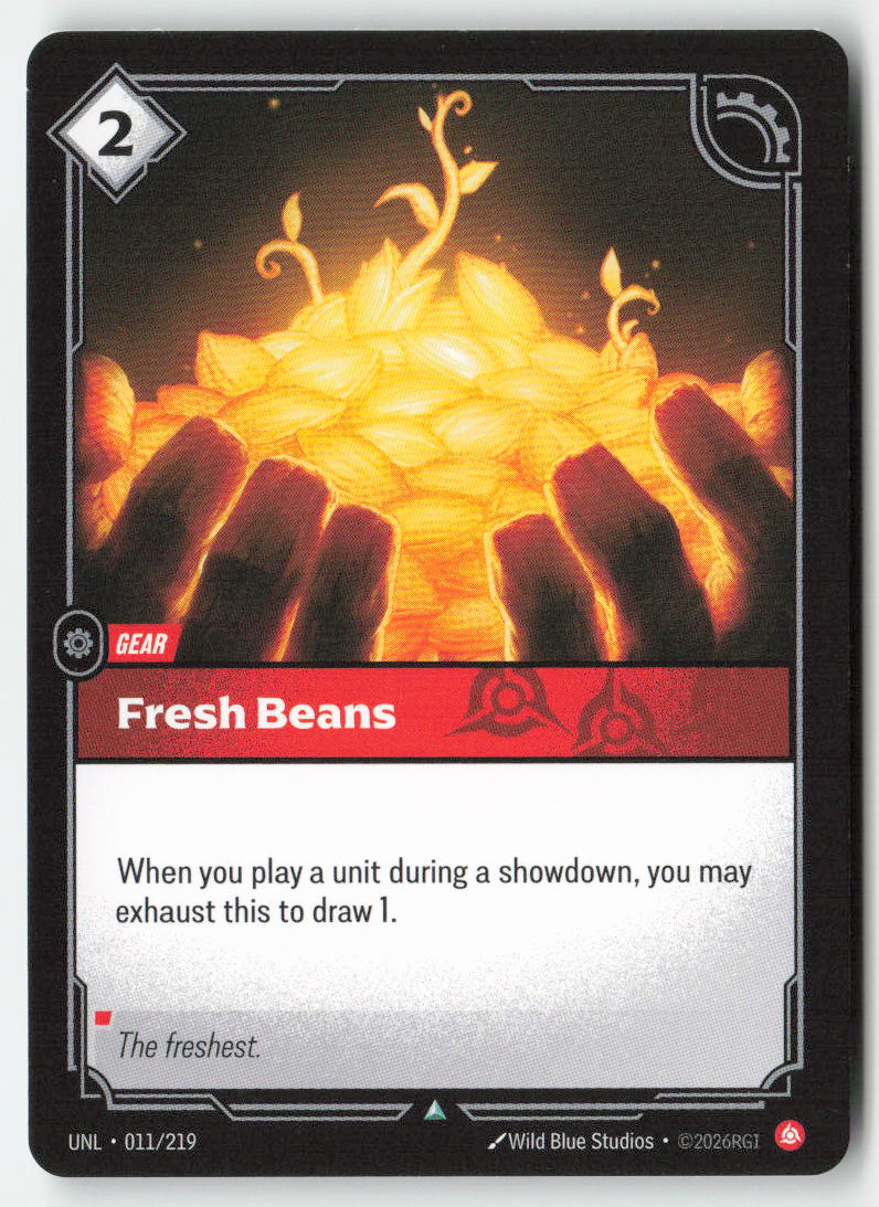 Fresh Beans #011/219 - Unleashed - Riftbound - Uncommon - Lightly Played