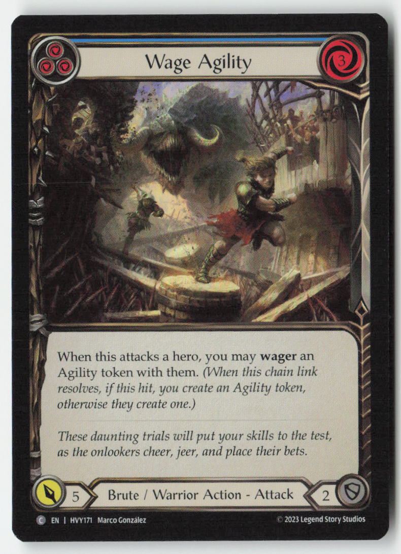 Wage Agility (Blue) #HVY171 - Heavy Hitters - Flesh and Blood - Common - Near Mint