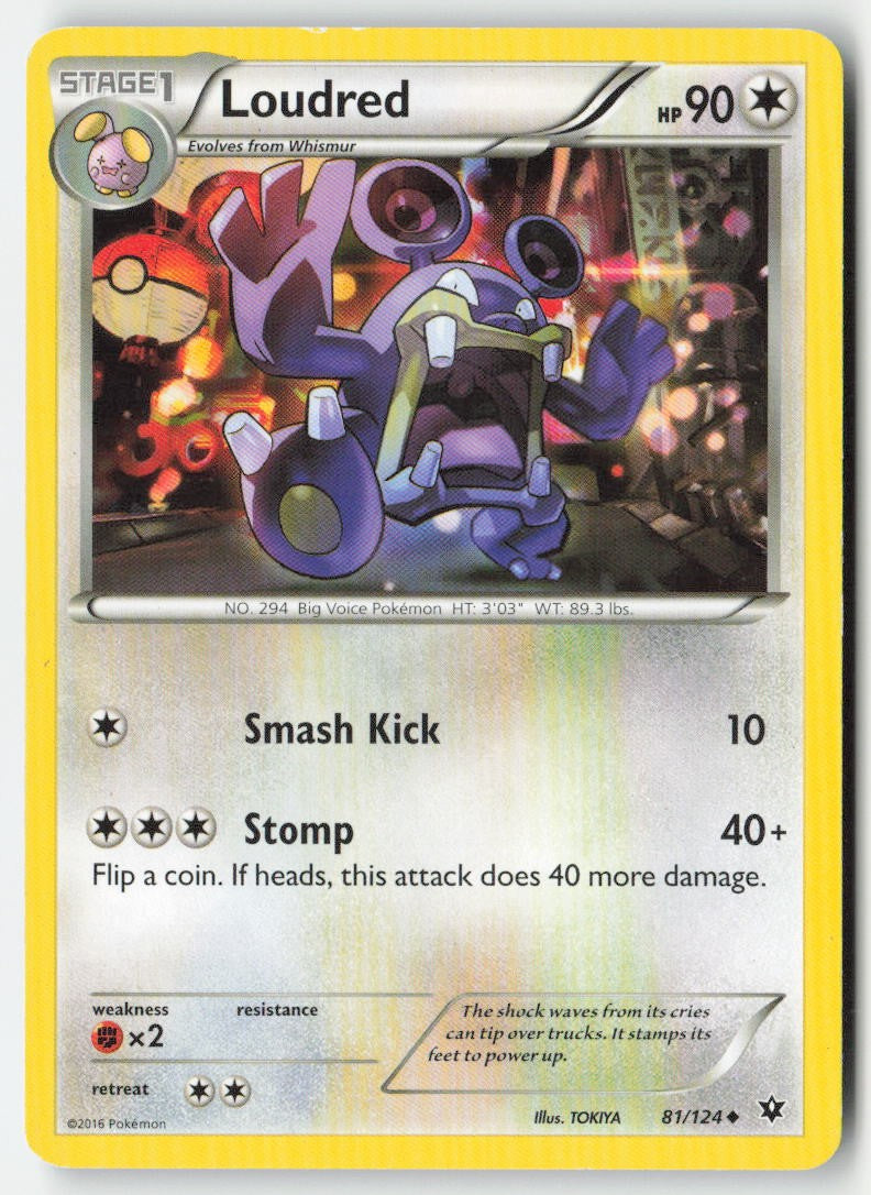 Loudred 81/124 Regular Fates Collide Moderately Played