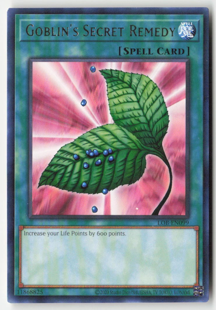 Goblin's Secret Remedy (25th Anniversary) LOB-EN099 Unlimited Rare Moderately Played