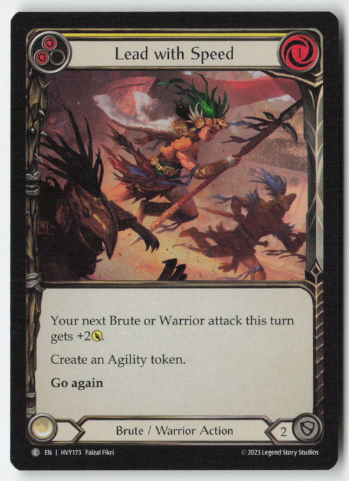 Lead with Speed (Yellow) #HVY173 - Heavy Hitters - Flesh and Blood - Common - Near Mint