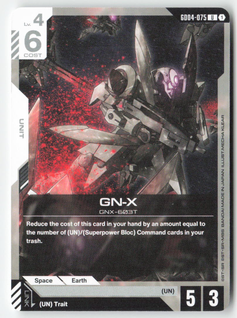 GN-X GD04-075 Uncommon Normal Lightly Played, Front