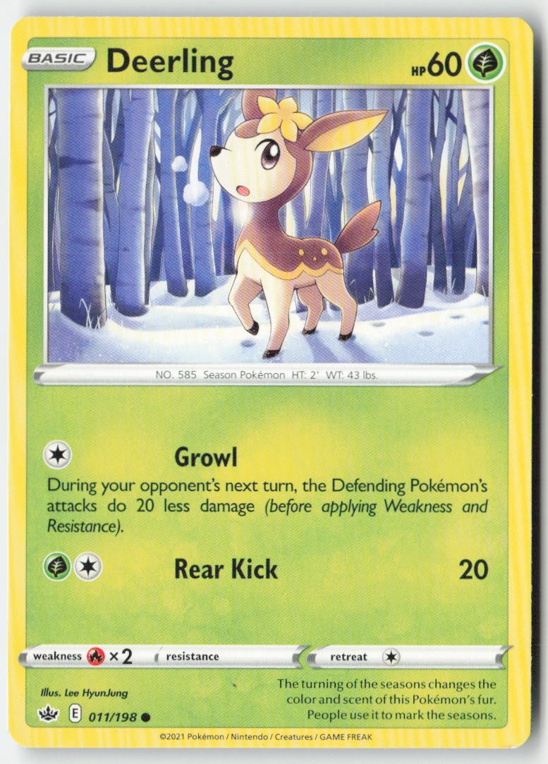 Deerling 11/198 Regular Chilling Reign Moderately Played