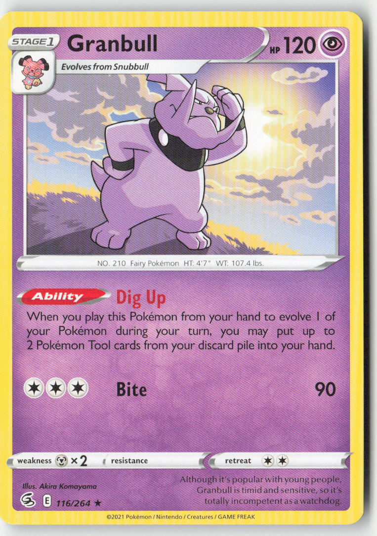 Granbull 116/264 Regular Fusion Strike Moderately Played