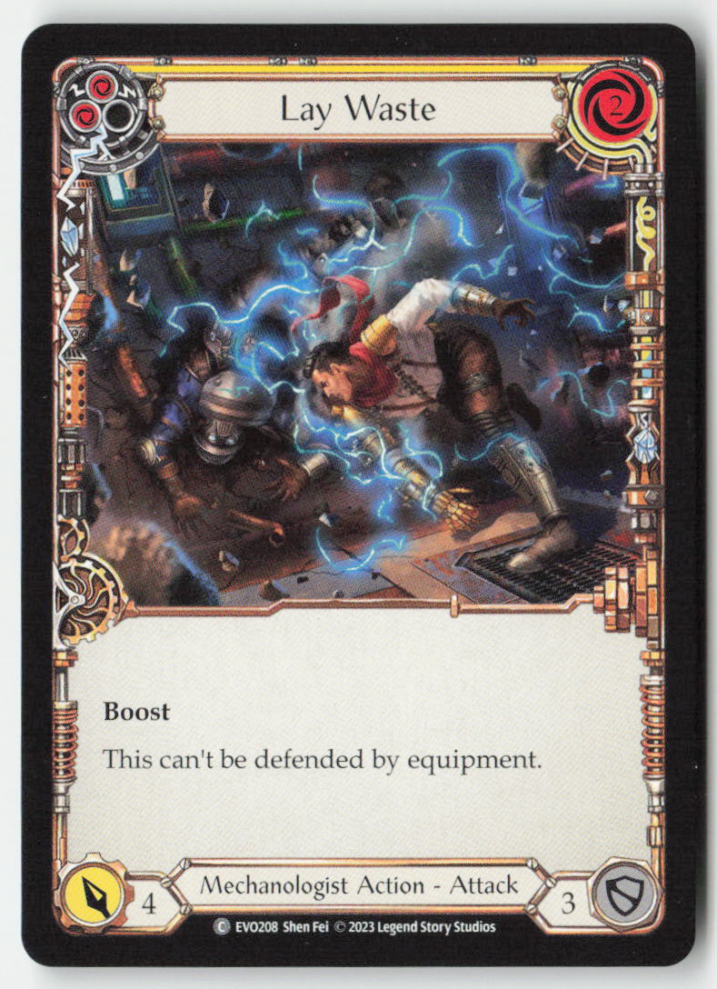 Lay Waste (Yellow) #EVO208 - Bright Lights - Flesh and Blood - Common - Near Mint