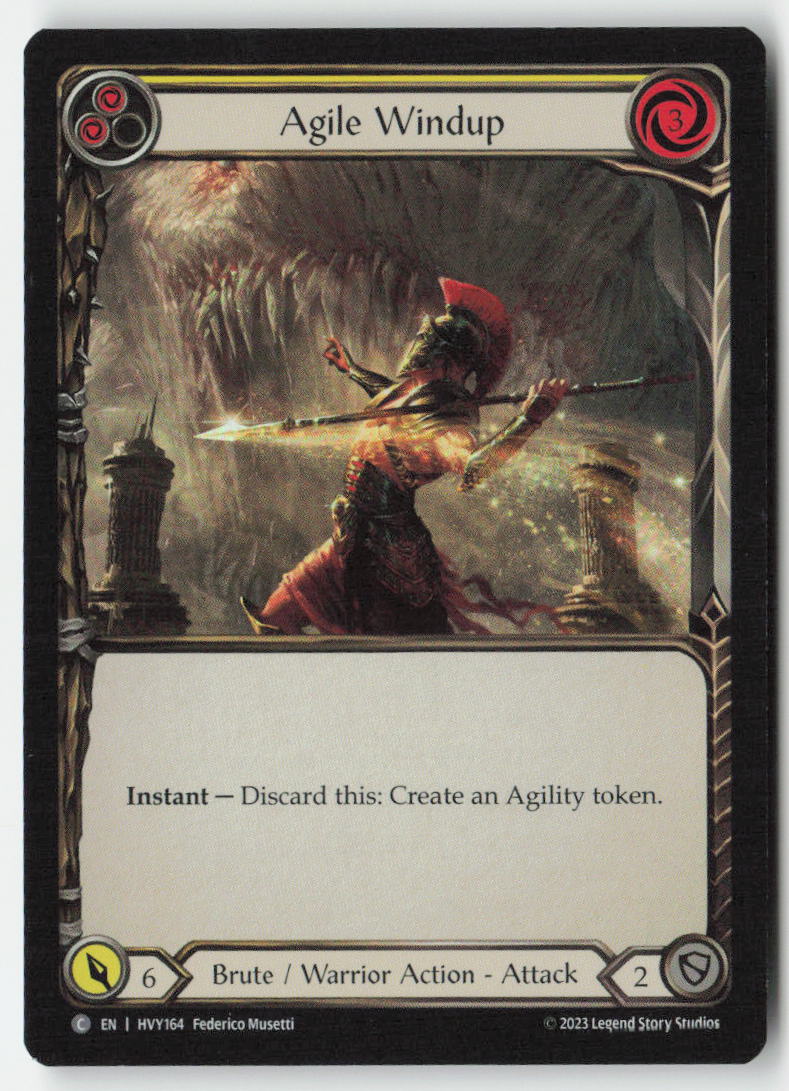 Agile Windup (Yellow) #HVY164 - Heavy Hitters - Flesh and Blood - Common - Near Mint