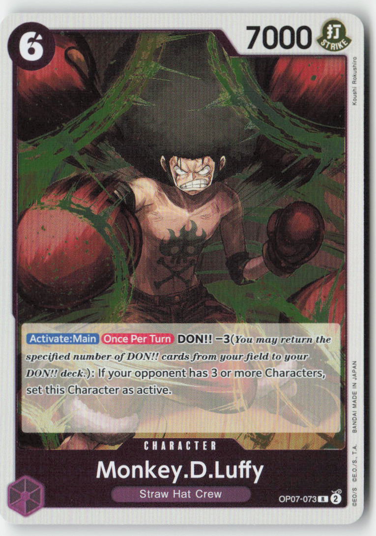 Monkey.D.Luffy OP07-073 Foil Rare Lightly Played