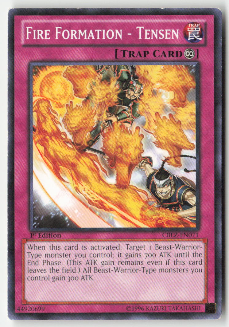 Fire Formation - Tensen CBLZ-EN071 1st Edition Common Moderately Played