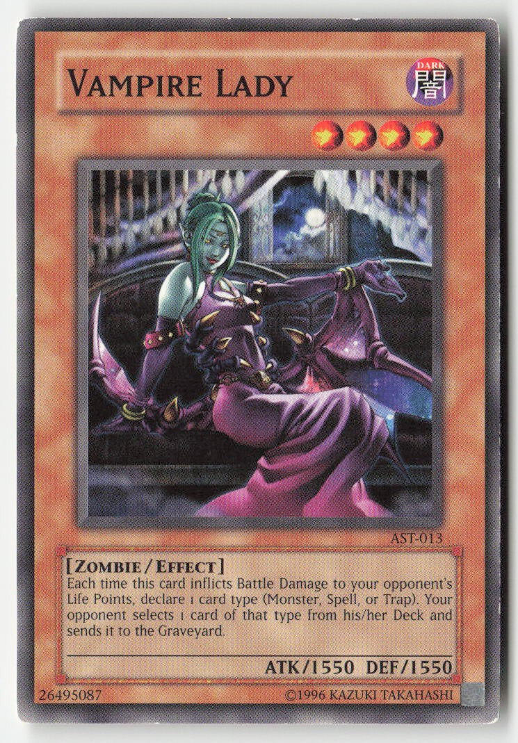 Vampire Lady AST-013 Unlimited Common Moderately Played, Front