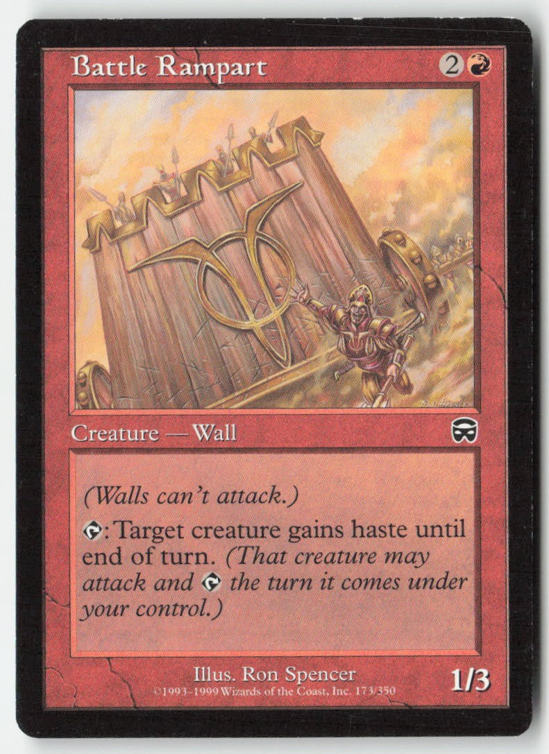 Battle Rampart MMQ 173 Common Moderately Played, Front