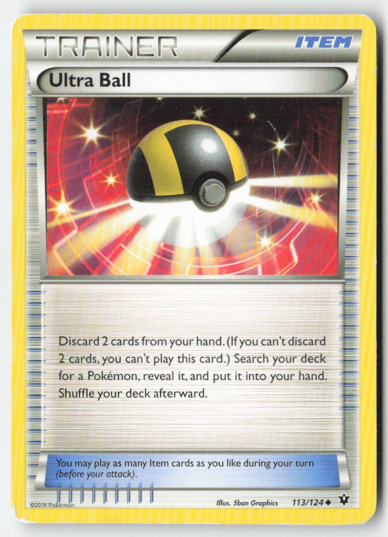 Ultra Ball 113/124 Regular Fates Collide Moderately Played