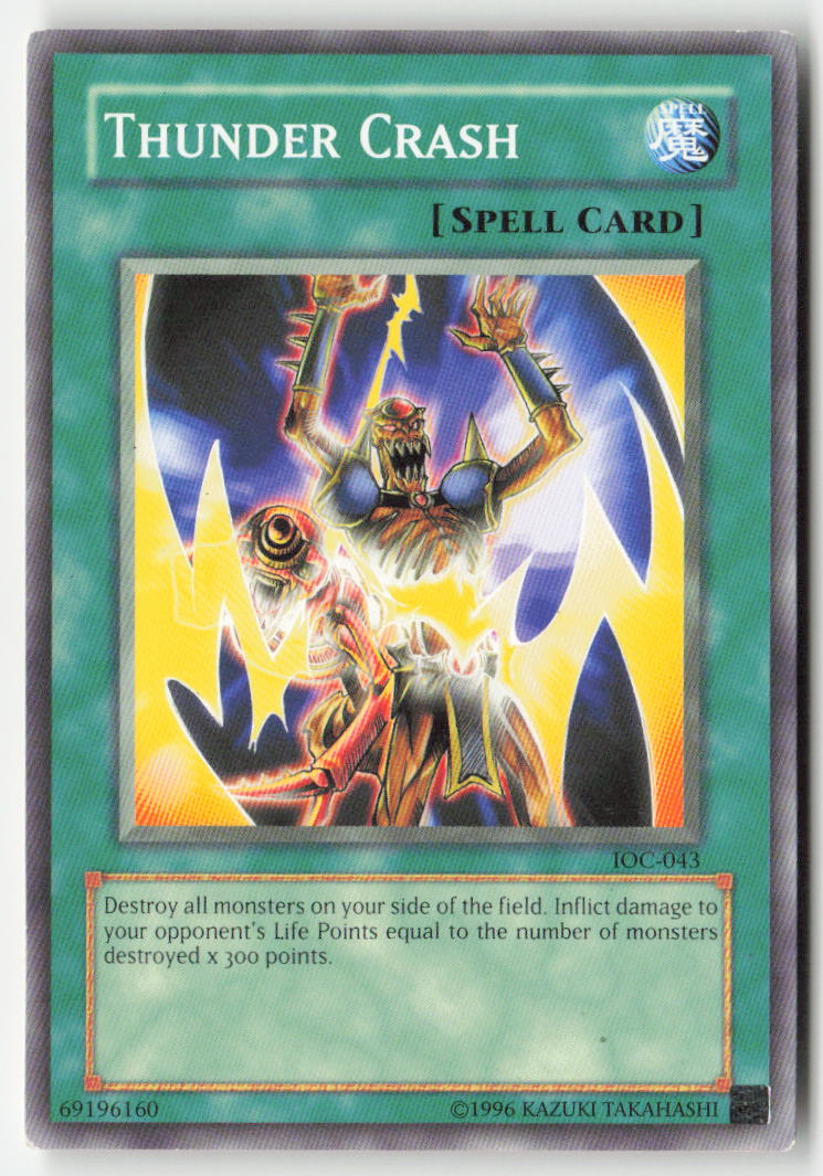 Thunder Crash IOC-043 Unlimited Common Moderately Played, Front