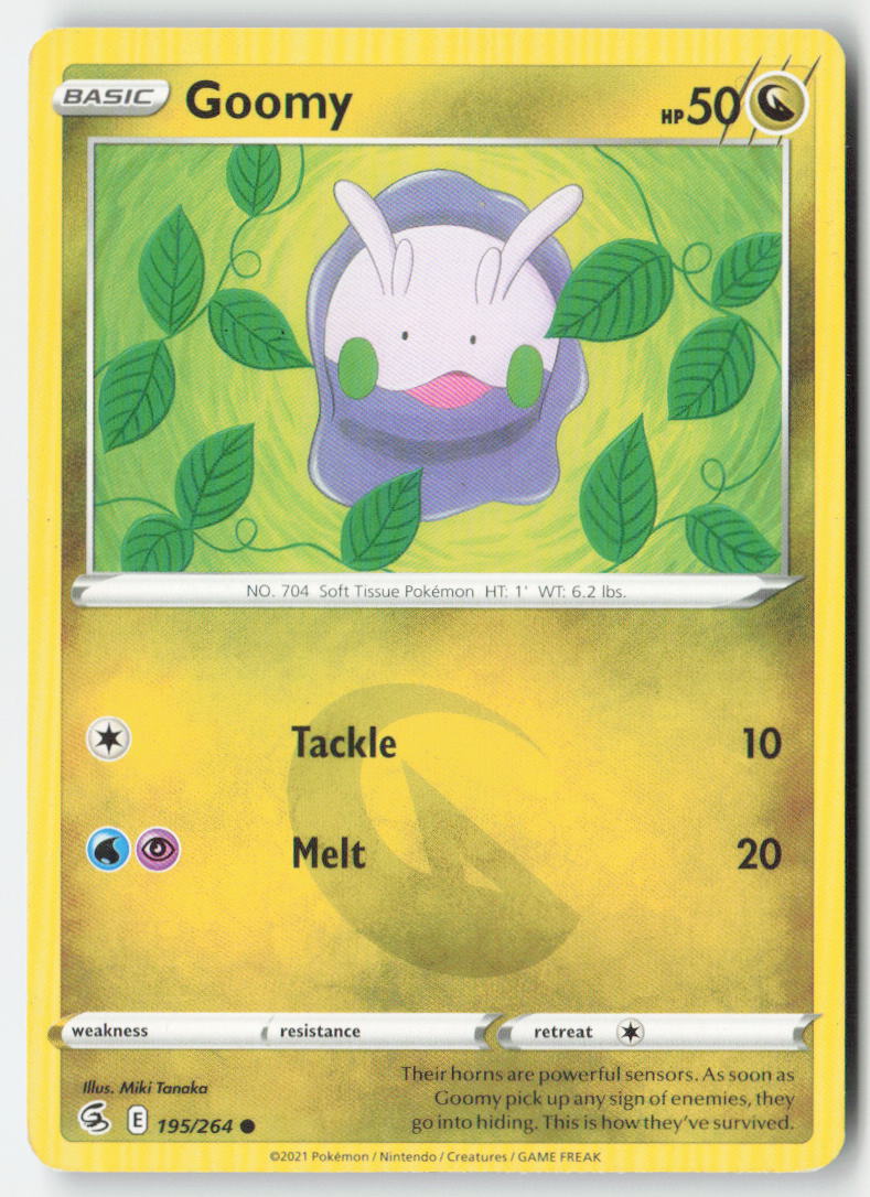 Goomy 195/264 Regular Fusion Strike Moderately Played, Front
