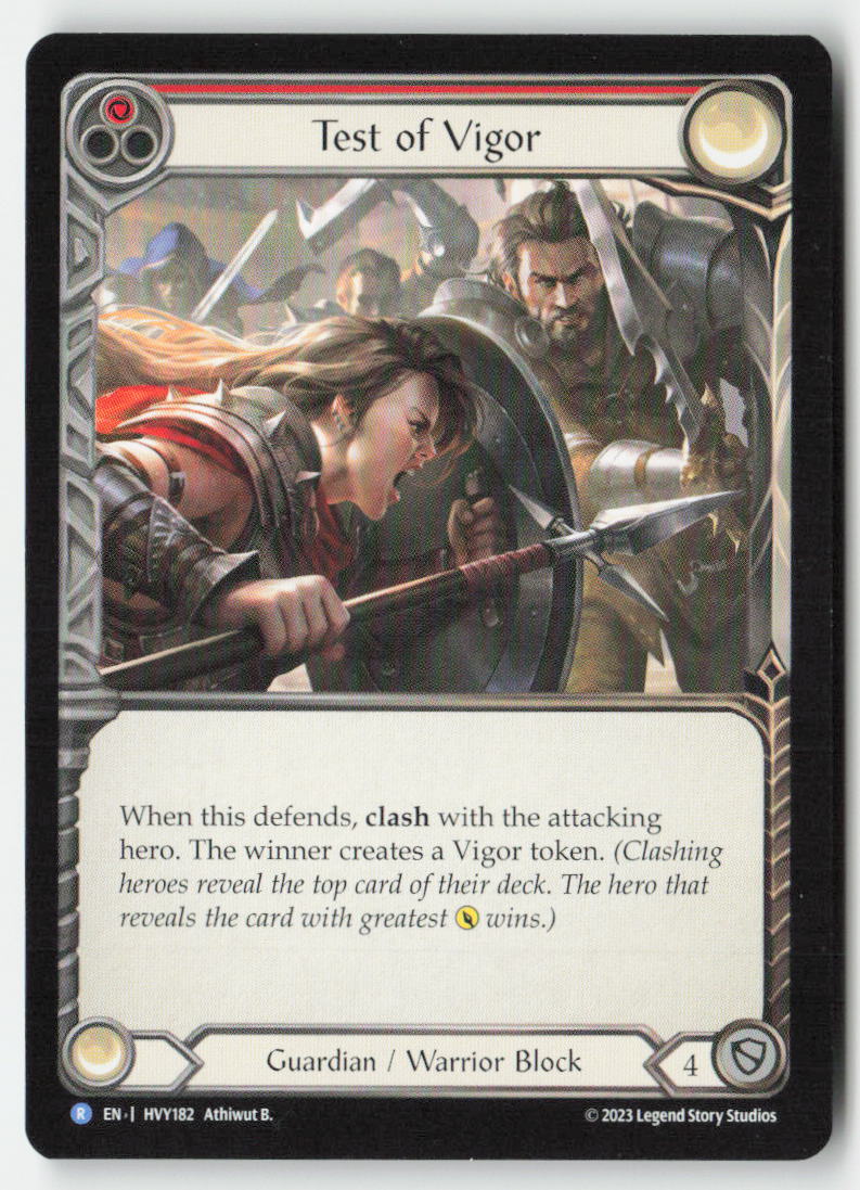 Test of Vigor #HVY182 - Heavy Hitters - Flesh and Blood - Rare - Near Mint