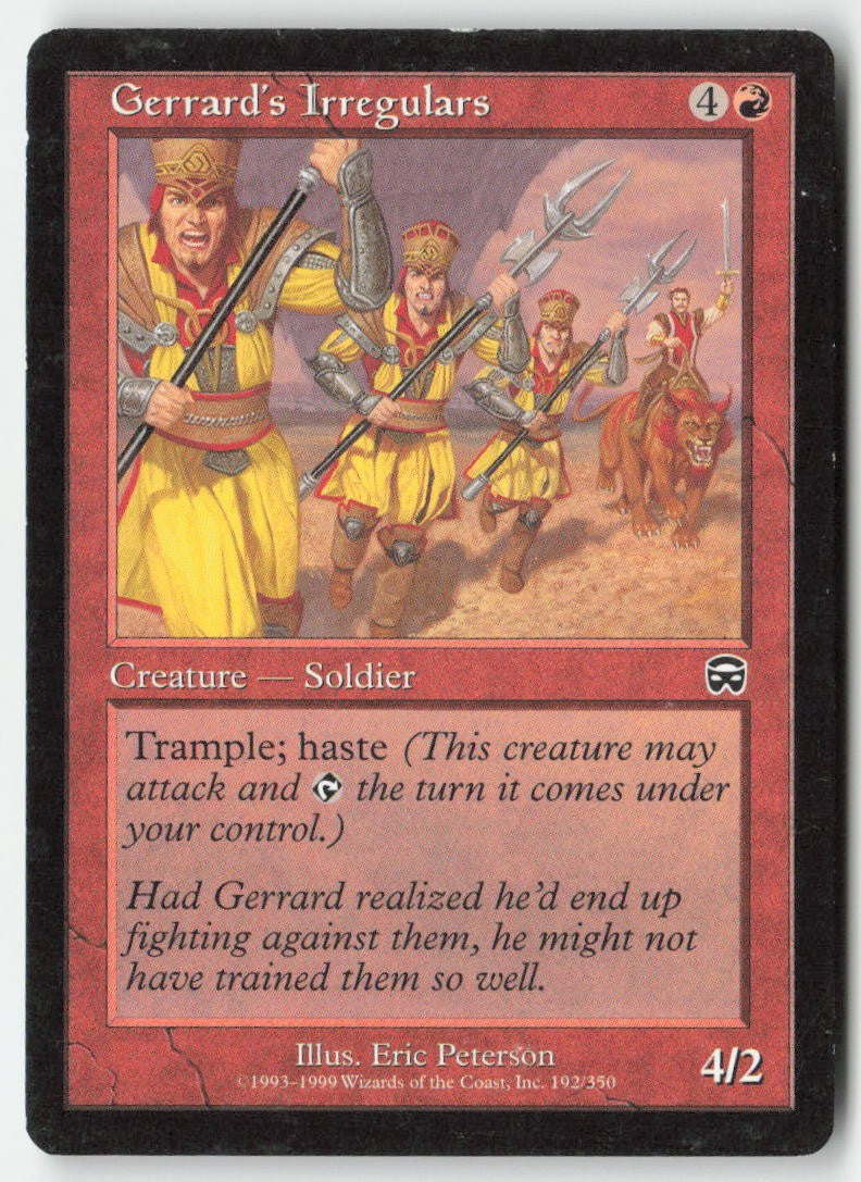 Gerrard's Irregulars MMQ 192 Common Moderately Played, Front