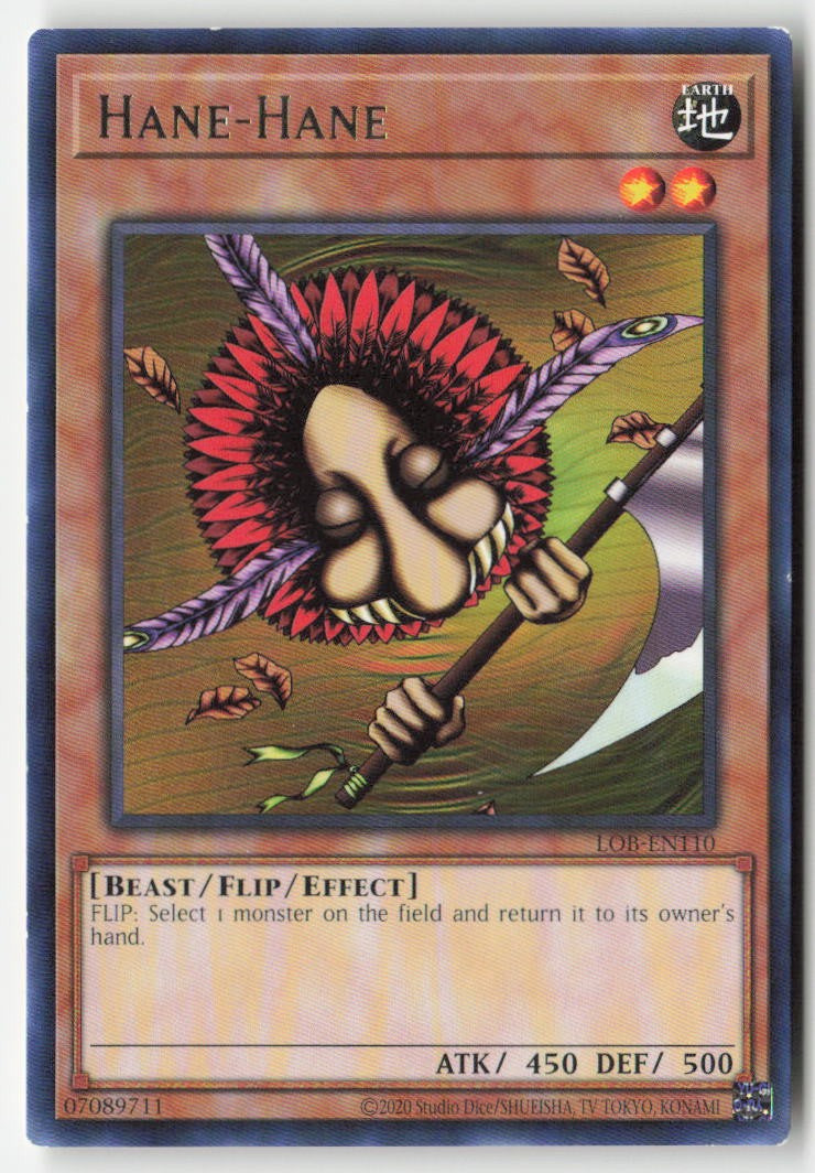 Hane-Hane (25th Anniversary) LOB-EN110 Unlimited Rare Moderately Played