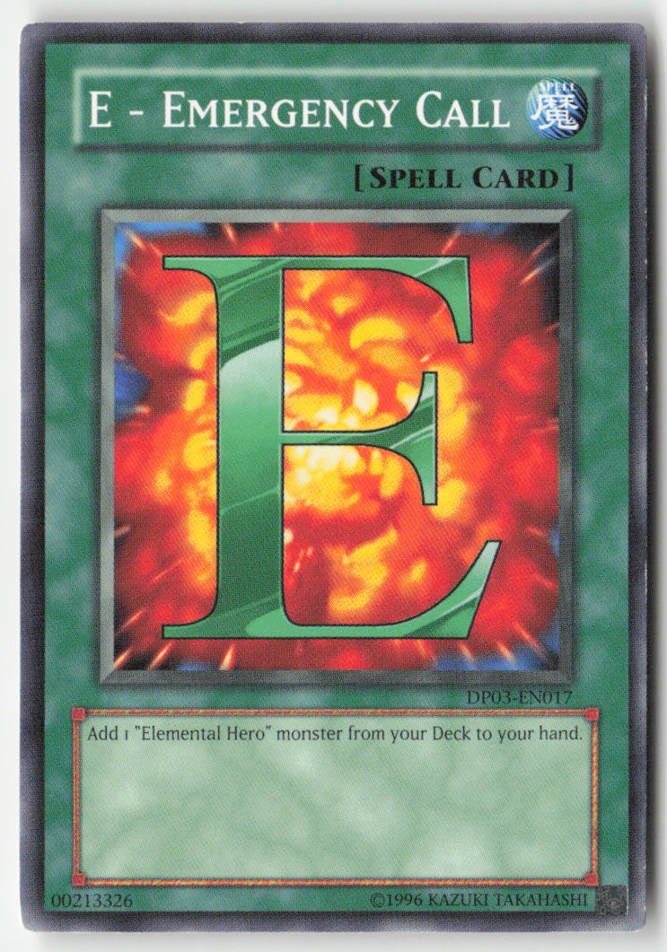 E - Emergency Call DP03-EN017 Unlimited Common Moderately Played, Front