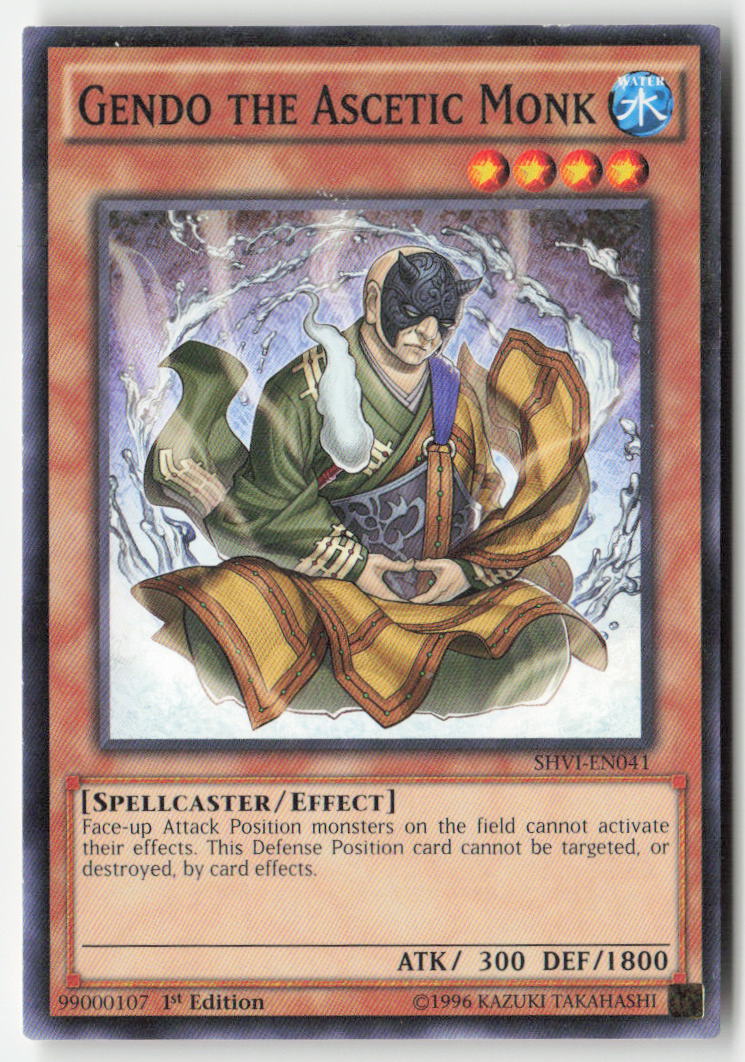 Gendo the Ascetic Monk SHVI-EN041 1st Edition Common Moderately Played