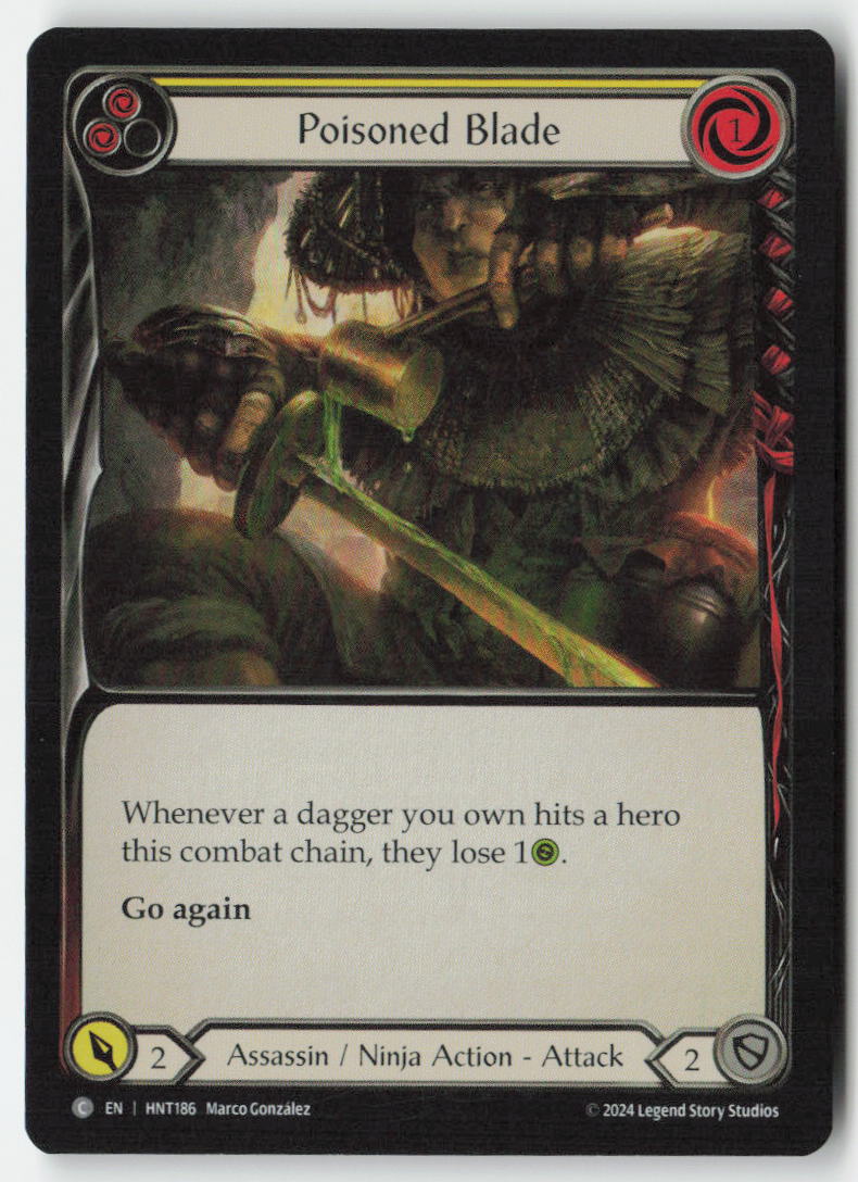 Poisoned Blade (Yellow) #HNT186 - The Hunted - Flesh and Blood - Common - Near Mint