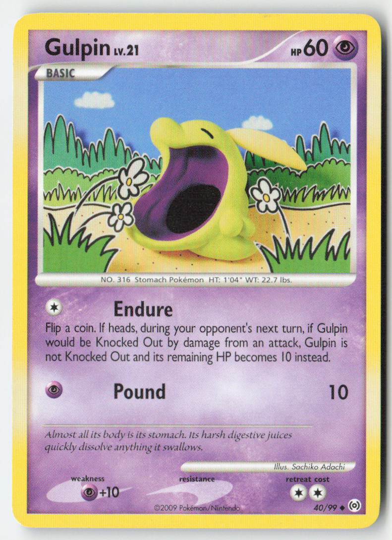 Gulpin 40/99 Regular Arceus Moderately Played