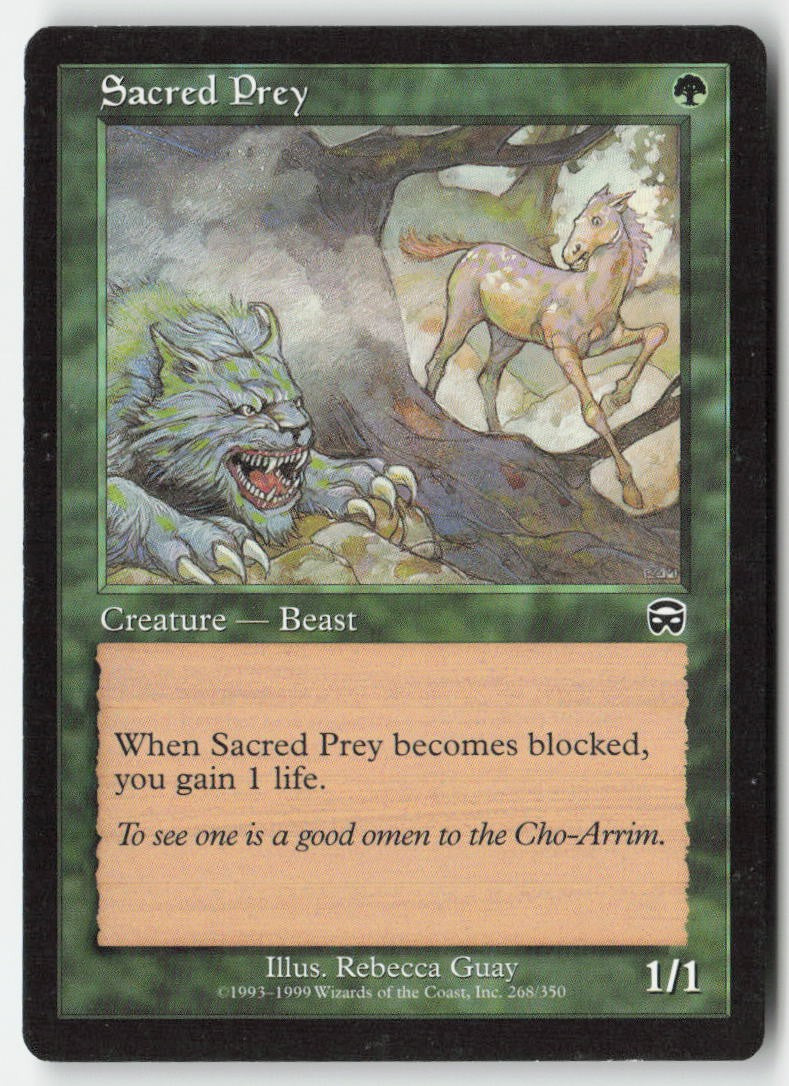 Sacred Prey MMQ 268 Common Moderately Played, Front