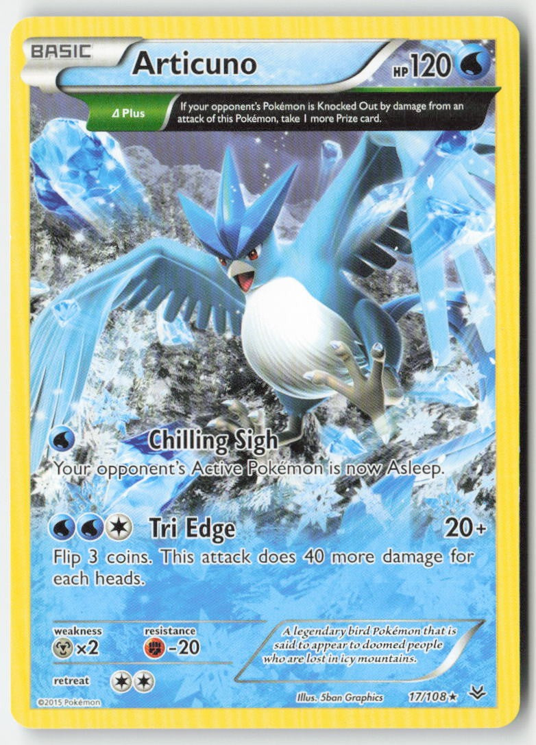 Articuno 17/108 Regular Roaring Skies Moderately Played, Front