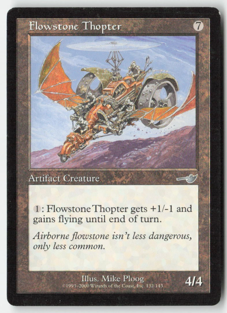 Flowstone Thopter NEM 132 Uncommon Moderately Played