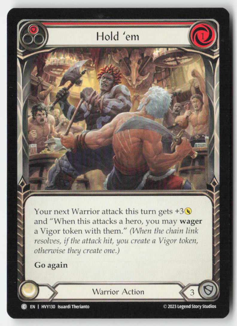 Hold 'em (Red) #HVY130 - Heavy Hitters - Flesh and Blood - Common - Near Mint