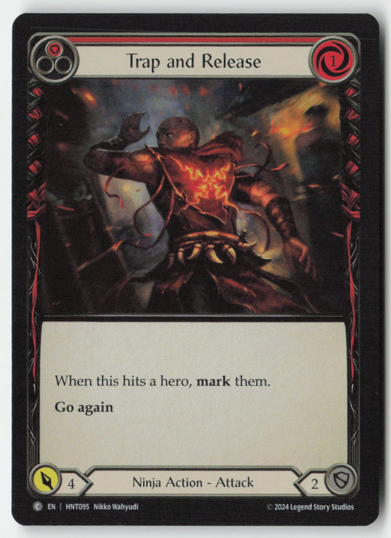 Trap and Release (Red) #HNT095 - The Hunted - Flesh and Blood - Common - Near Mint