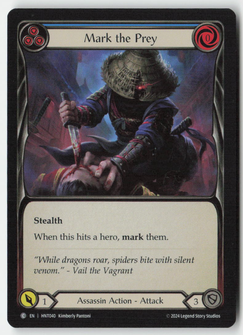 Mark the Prey (Blue) #HNT040 - The Hunted - Flesh and Blood - Common - Near Mint, Front