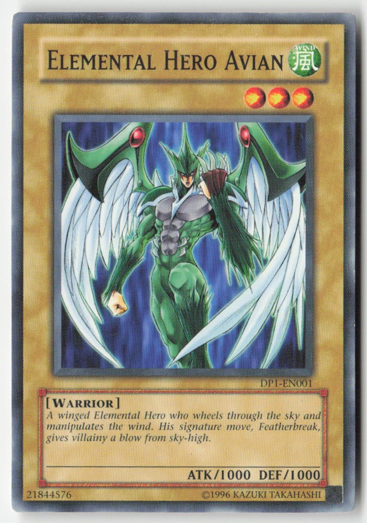 Elemental HERO Avian DP1-EN001 Unlimited Common Moderately Played