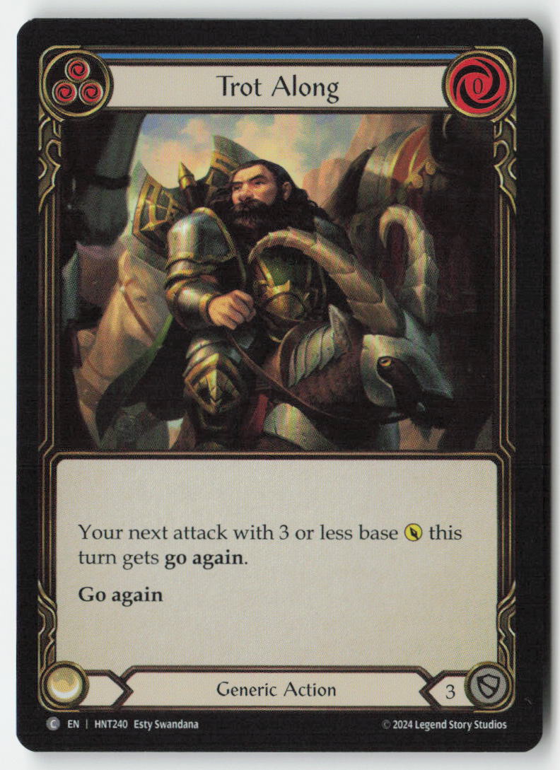 Trot Along (Blue) #HNT240 - The Hunted - Flesh and Blood - Common - Near Mint, Front