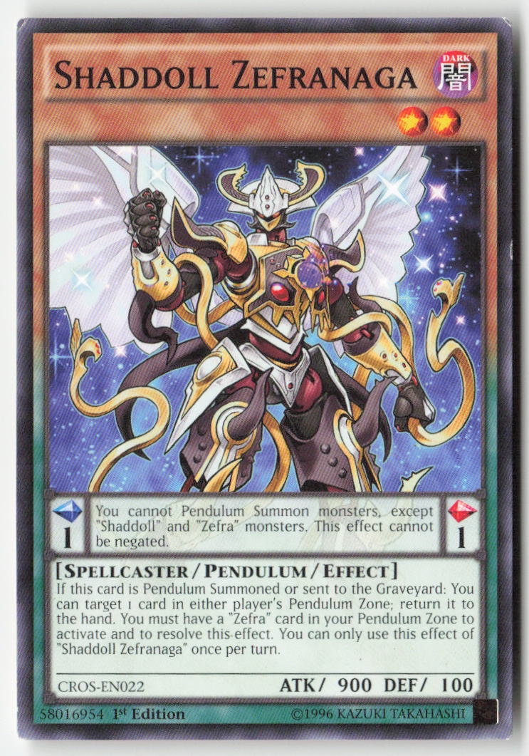 Shaddoll Zefranaga CROS-EN022 1st Edition Common Moderately Played