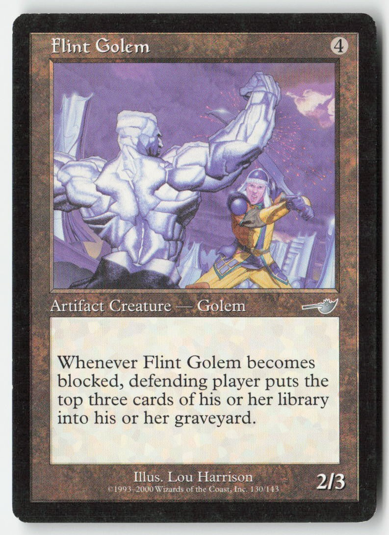 Flint Golem NEM 130 Uncommon Moderately Played