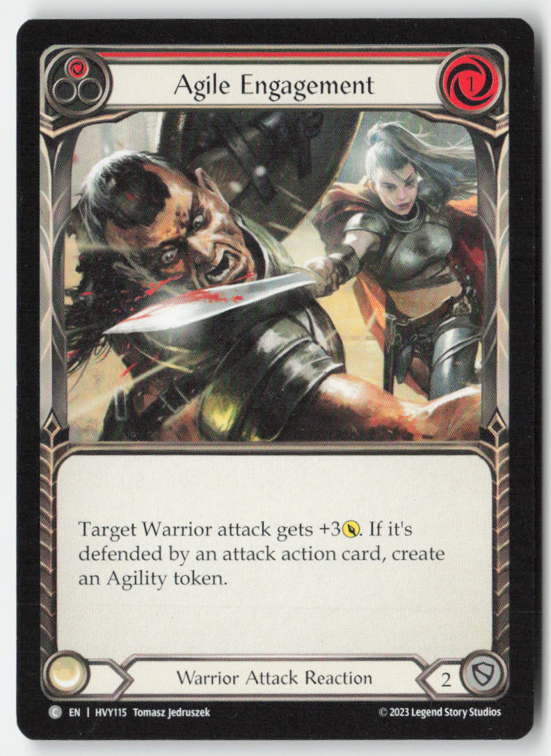 Agile Engagement (Red) #HVY115 - Heavy Hitters - Flesh and Blood - Common - Near Mint