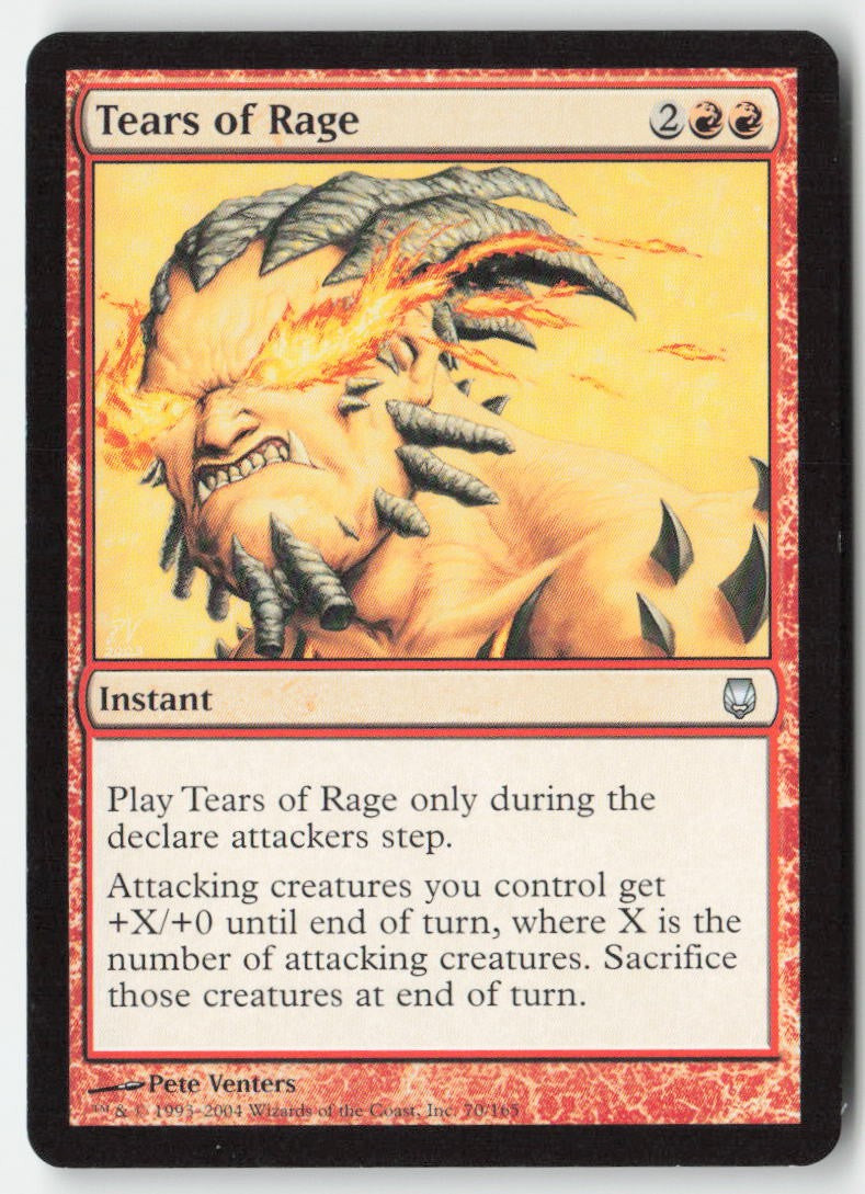 Tears of Rage DST 70 Uncommon Moderately Played