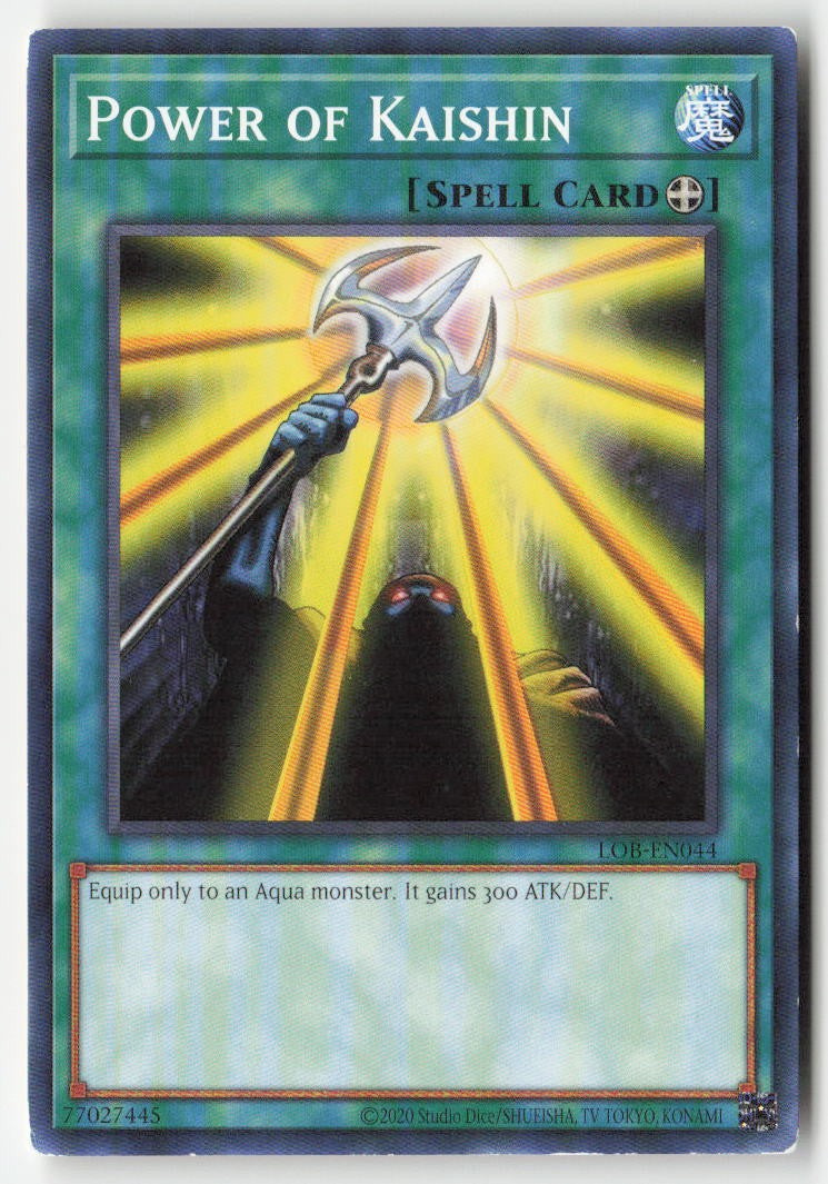 Power of Kaishin (25th Anniversary) LOB-EN044 Unlimited Common Moderately Played, Front