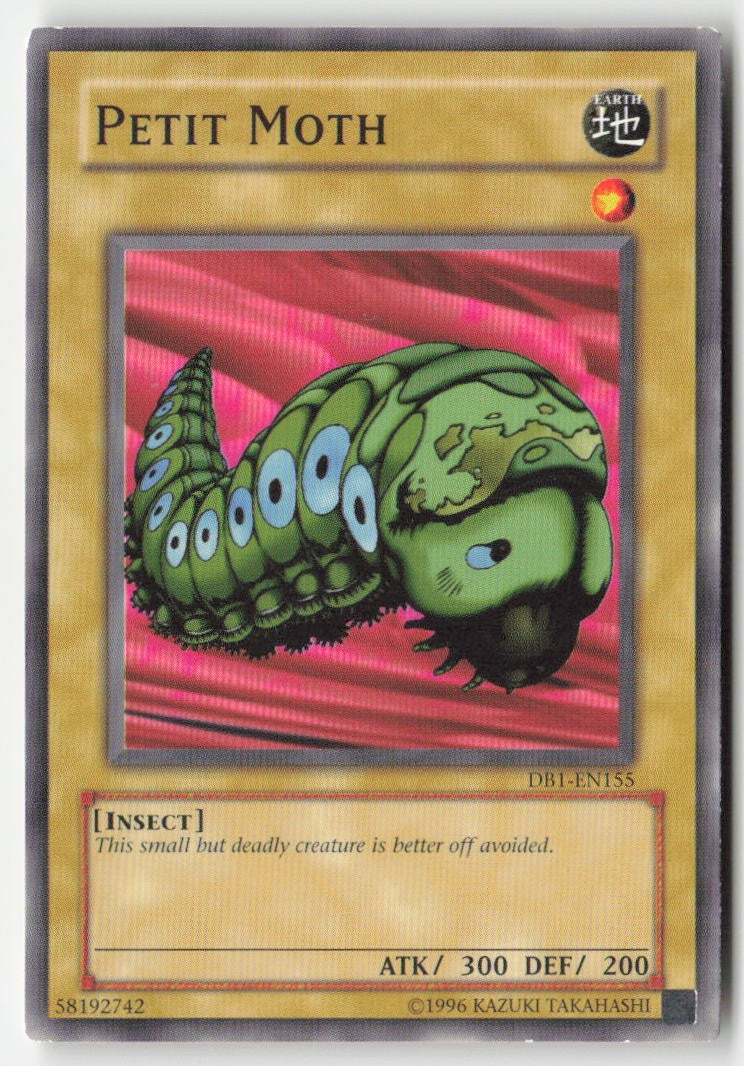 Petit Moth DB1-EN155 Unlimited Common Moderately Played, Front
