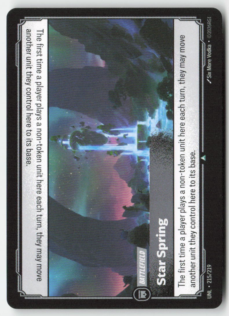 Star Spring #215/219 - Unleashed - Riftbound - Uncommon - Lightly Played