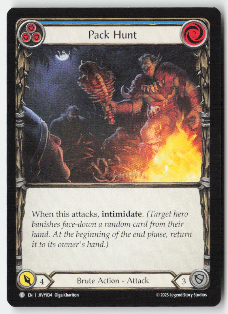 Pack Hunt (Blue) #HVY034 - Heavy Hitters - Flesh and Blood - Common - Near Mint, Front
