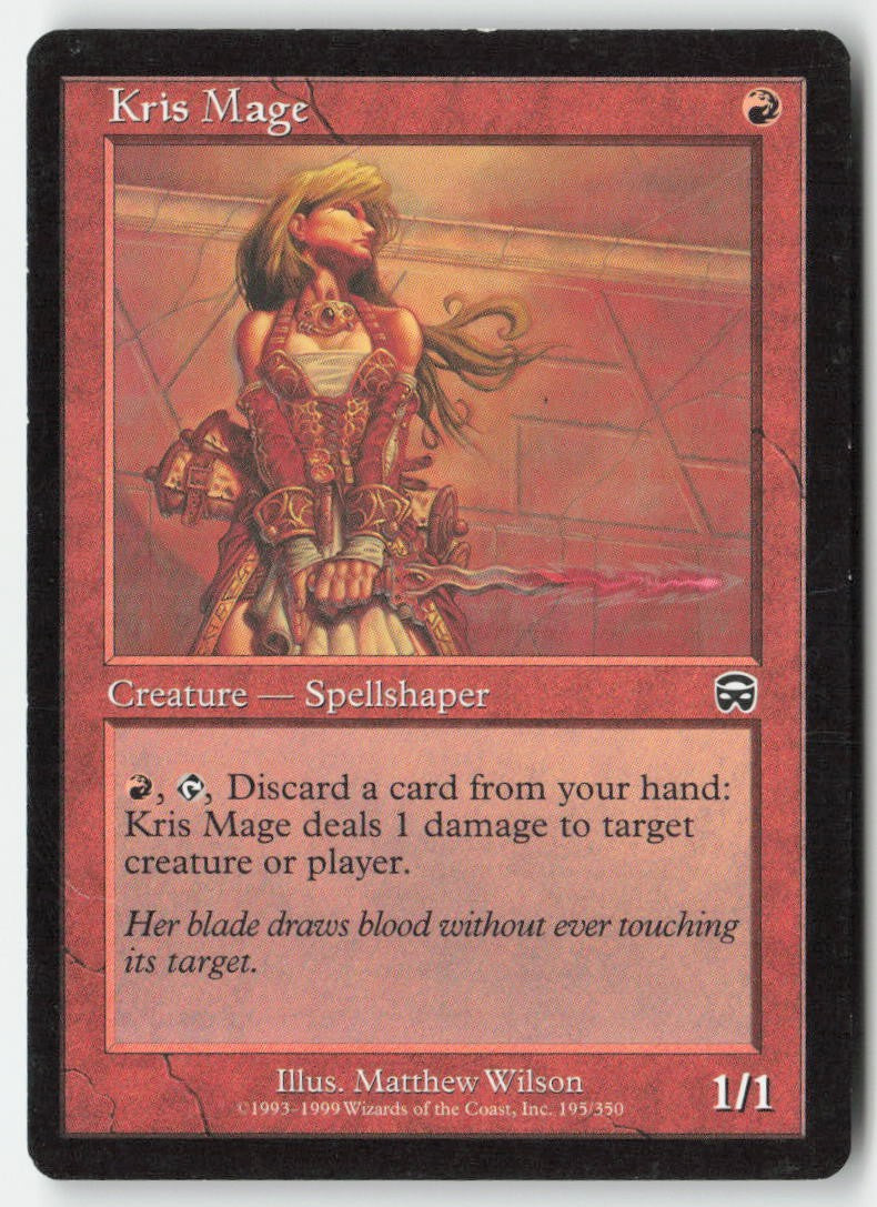 Kris Mage MMQ 195 Common Moderately Played, Front