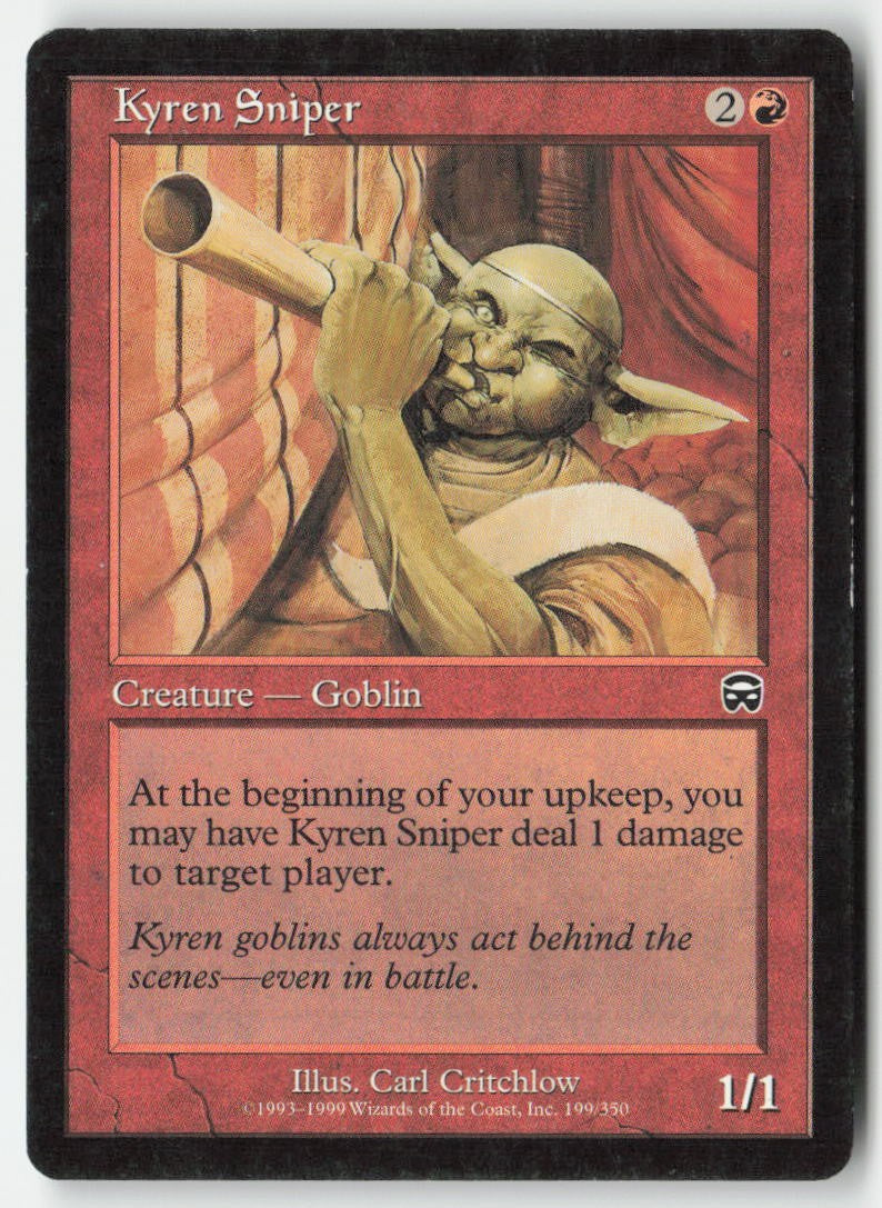 Kyren Sniper MMQ 199 Common Moderately Played, Front