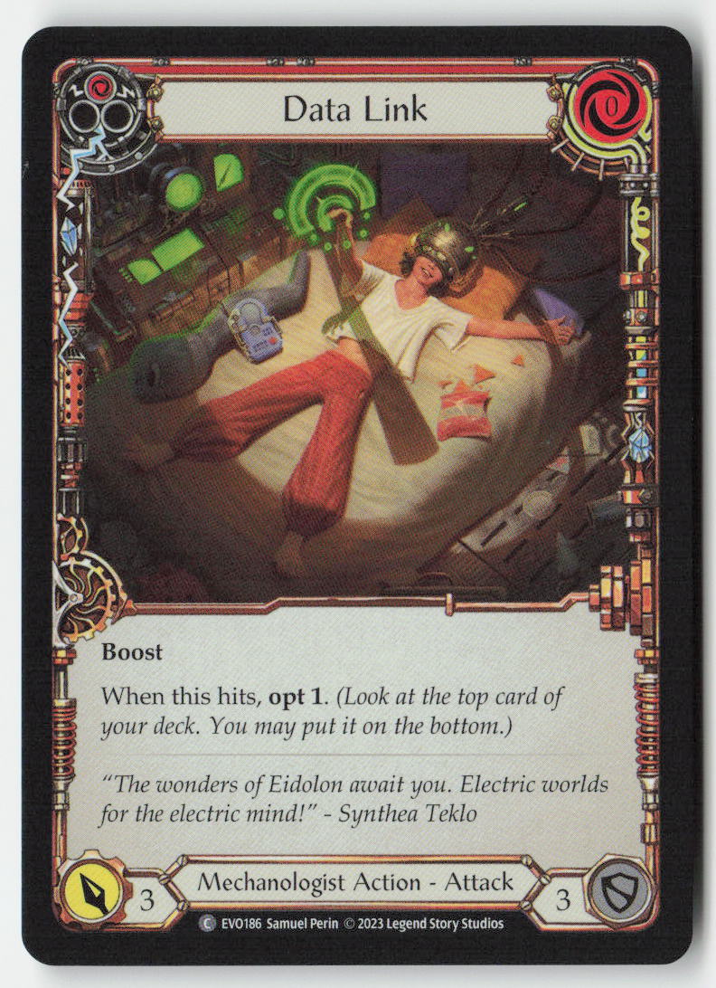 Data Link (Red) #EVO186 - Bright Lights - Flesh and Blood - Common - Near Mint, Front