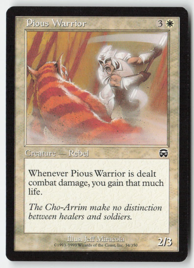 Pious Warrior MMQ 34 Common Moderately Played