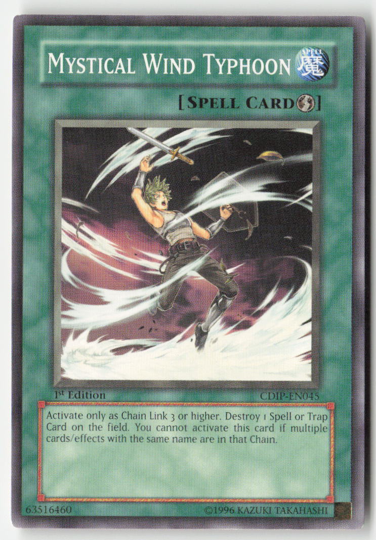 Mystical Wind Typhoon CDIP-EN045 1st Edition Common Moderately Played, Front