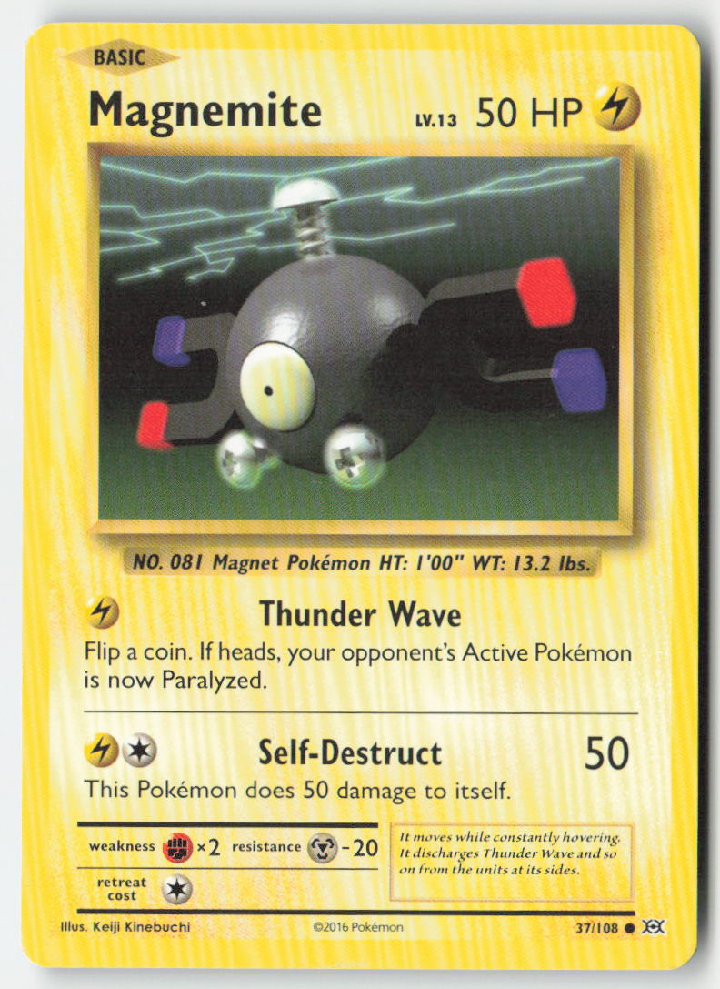 Magnemite 37/108 Regular Evolutions Moderately Played